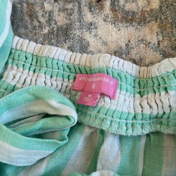 Stoney clover striped Crop top tank top - Picture 3 of 4